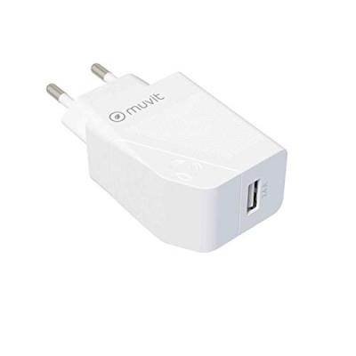 MUVIT Pack  For Change Chargeur + C&acirc;ble USB-C 1.2m Blanc 