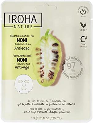 IROHA NATURE  Mascarilla Facial Tis&uacute; Antiedad Noni 20ml