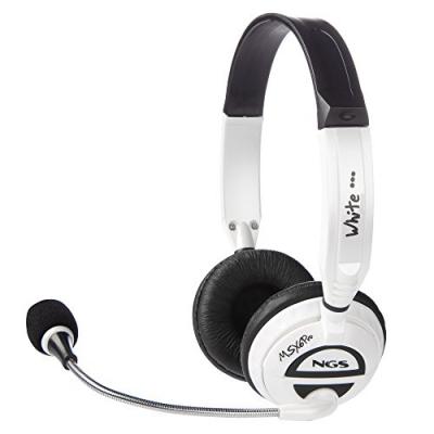 NGS  micro casque st&eacute;r&eacute;o blanc MSX6PRO 