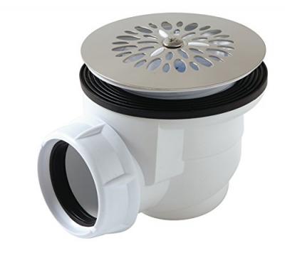 NICOLL Bonde de douche coud&eacute;e &agrave; grille &oslash;60 plastique standard