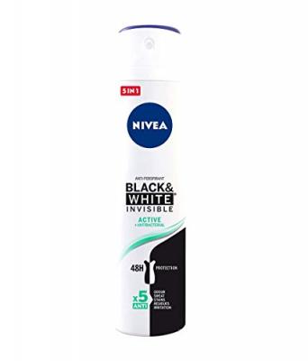 NIVEA BLACK & WHITE INVISIBLE ACTIVE d&eacute;odorant vaporisateur 200 ml