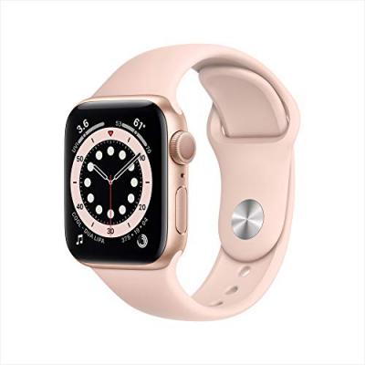 Apple Watch Series 6 - Bo&icirc;tier alu Or - Bracelet Sport Rose - 40mm