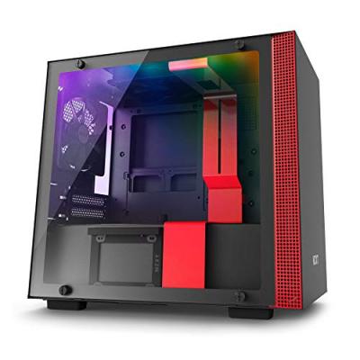NZXT  H200i Noir mat/Rouge - Avec fen&ecirc;tre