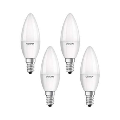 Lot De 4 Ampoules LED OSRAM E14 Forme Pile - 7W = 60W - Dimmable - Éclairage Chaleureux