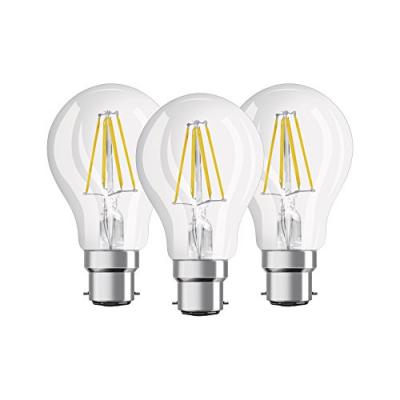 OSRAM Ampoule filament LED B22d 7W, blanc chaud, par 3