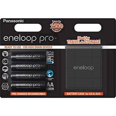  1x4 Panasonic Eneloop Pro Mignon AA 2500 mAh + Akkubox 