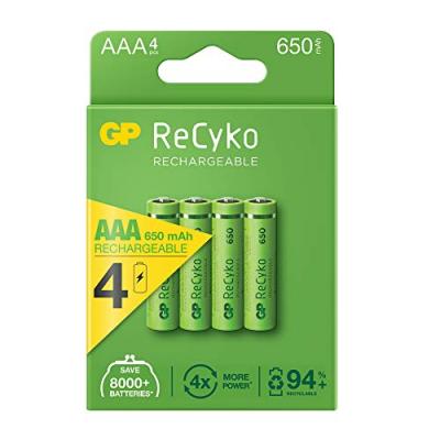 GP Piles rechargeables recyko r3 aaa (blister 4 piles) 