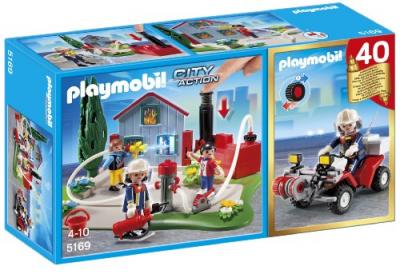 Playmobil Brigade De Pompiers Avec Quad 5169