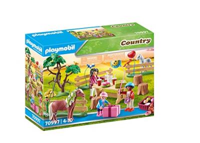 Playmobil Country 70997 D&eacute;coration f&ecirc;te avec poneys 