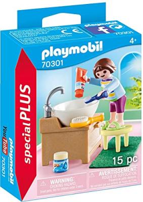 PLAYMOBIL - 70301 - Enfant avec lavabo