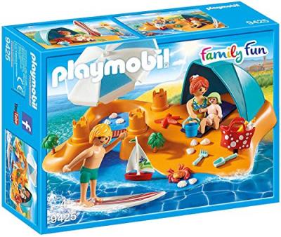 9425 Famille de vacanciers et tente