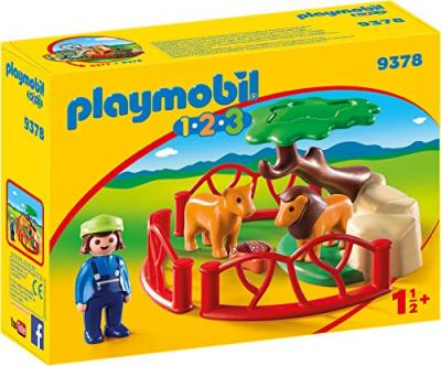 Playmobil 1.2.3 9378 Lions avec enclos