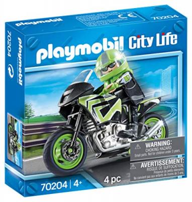 Playmobil - Pilote et Moto - 70204