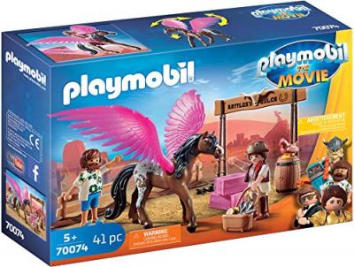 Playmobil The Movie - Marla&Del avec cheval ail&eacute;