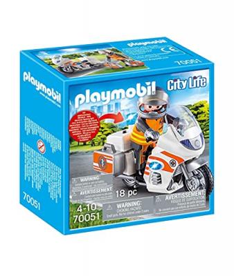 Playmobil - Urgentiste et Moto - 70051