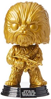 FUNKO Figurine  Pop! N&deg;63 - Star Wars - Chewbacca - M&eacute;tallique Or