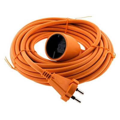 ZENITECH Prolongateur 16A HO5VV-F 2P Sans Terre 2x1,5mm&sup2; Orange