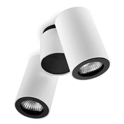 LEDS C4 LEDS-C4 Pipe spot pour plafond 2 lampes blanc-noir