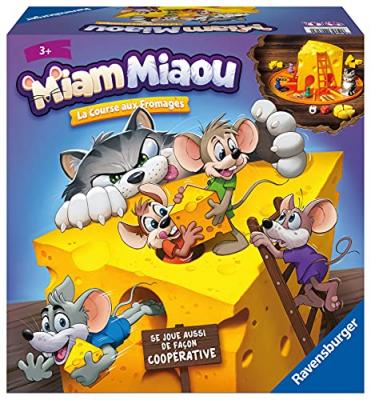 RAVENSBURGER Jeu de soci&eacute;t&eacute;  Miam Miaou La course aux fromages 