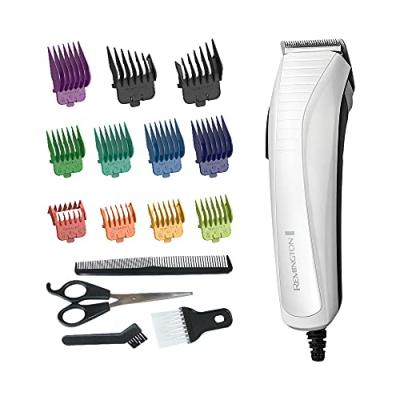 REMINGTON Coffret Cheveux Homme, Tondeuse Cheveux ColorCut 11 Sabots, Lames Auto-Aff&ucirc;t&eacute;es Acier Inoxydable - Accessoires Inclus HC5035 