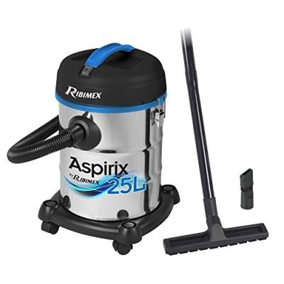 RIBITECH Aspirateur bidon inox 1200 w 25 litres, prasp25l