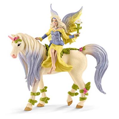 SCHLEICH F&eacute;e sera avec la licorne aux fleurs