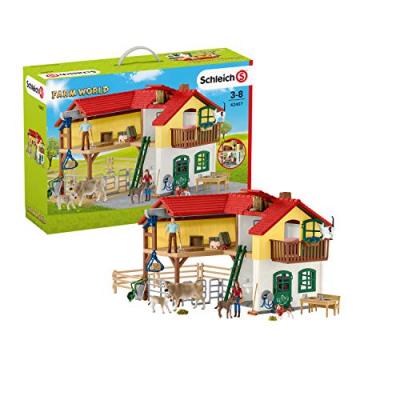 SCHLEICH Figurine - Ferme avec &eacute;table et animaux