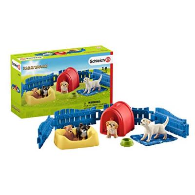 SCHLEICH  - Figurine Enclos &agrave; chiots