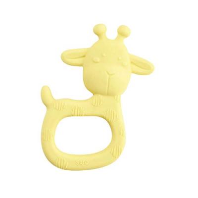 SARO  Anneau de Dentition Silicone Giraffe Party Jaune 1 Unit&eacute;