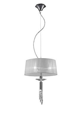 MANTRA ILUMINACION Suspension Lilja avec un grand abat-jour en soie