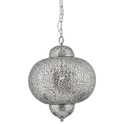 SEARCHLIGHT Suspension Moroccan 29 cm, en argent satin&eacute;