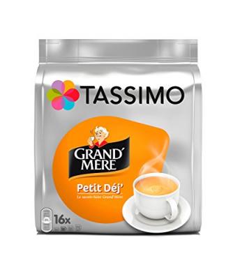 TASSIMO  Caf&eacute; Dosettes Grand m&egrave;re Petit Dejeuner - Lot de 5 x 16 boissons 