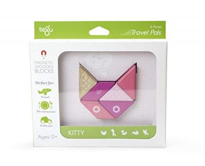 ASMOKIDS Jeu de construction Tegu Chat 6 pi&egrave;ces