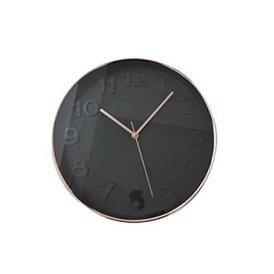 Horloge murale ""gold"" 30cm noir & cuivre
