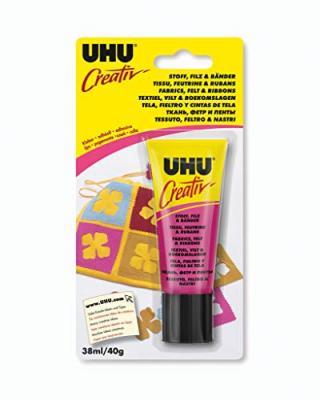 UHU Colle , Tissu, Feutrine & Rubans 38ml