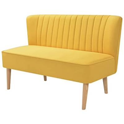 VIDAXL Canap&eacute; 117 x 55,5 x 77 cm tissu jaune