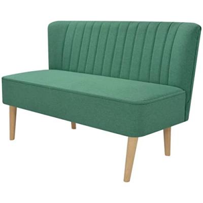 VIDAXL Canap&eacute; 117 x 55,5 x 77 cm tissu vert