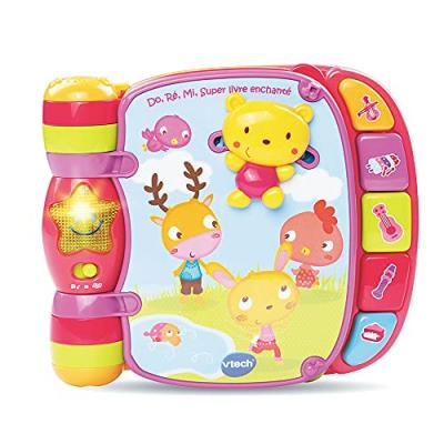 VTECH BABY Do r&eacute; mi super livre enchant&eacute; rose