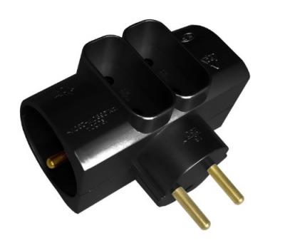 ZENITECH Quadriplite 4 prises 2x16A+2x6A lat&eacute;rale TV &eacute;cran plat