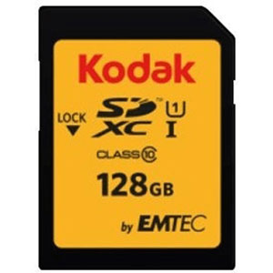 KODAK Carte M&eacute;moire Micro SD avec Adaptateur  EKMSD128GXC10HPRK 128 GB