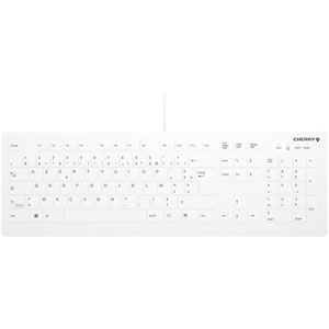 CHERRY  AK-C8112 clavier M&eacute;dical USB AZERTY Fran&ccedil;ais Blanc - Neuf