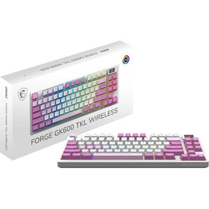 MSI Clavier m&eacute;canique -  - FORGE GK600 TKL W - Violet - USB - TKL