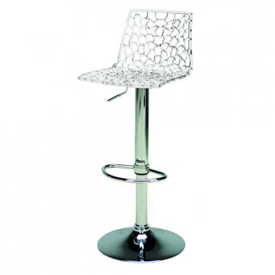 Tabouret de bar GROOVE coloris transparent 