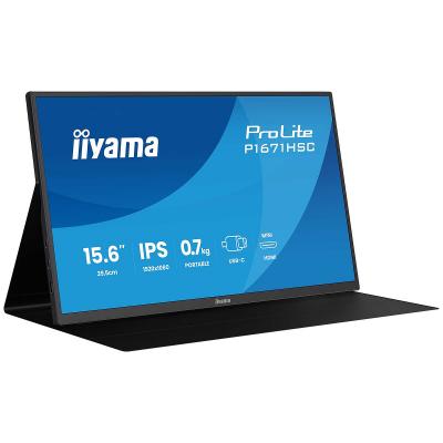 IIYAMA Ecran PC  P1671HSC-B1 15.6"" Portable FHD/IPS/USB-C/HP/Housse