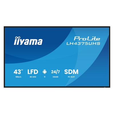 IIYAMA  &Eacute;cran Prolite Lh4375uhs-b2ag 43&acute;&acute; 4k Va Led