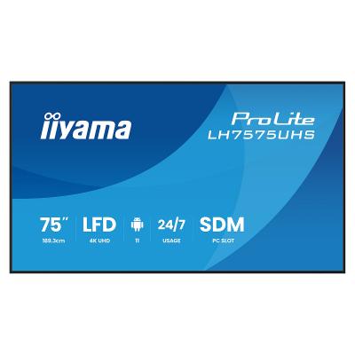 IIYAMA  &Eacute;cran Prolite Lh7575uhs-b2ag 75&acute;&acute; 4k