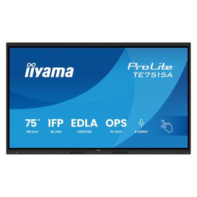 IIYAMA  &Eacute;cran Tactile Prolite Te7515a-b1ag 75&acute;&acute; 4k Ips Led