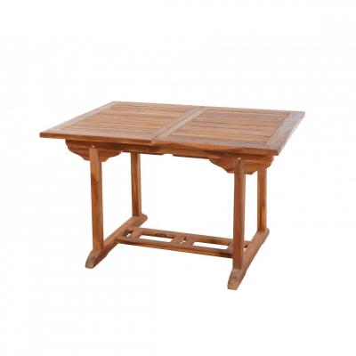MACABANE Table rectangulaire extensible en teck huil&eacute; 120-180x90 cm JARDITECK