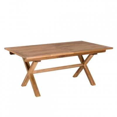 MACABANE Table de jardin extensible en teck 8/10 personnes L. 240 cm