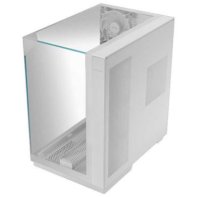 MARS GAMING  Mc-3gf Tour Atx Triple Verre Tremp&eacute; 2 Ventilateurs Argb 120mm Usb-c Blanc